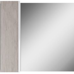 Шкаф-зеркало Uno 80 Дуб серый левый/правый Домино (DU1504HZ) в Добрянке - dobryanka.mebel24.online | фото 2