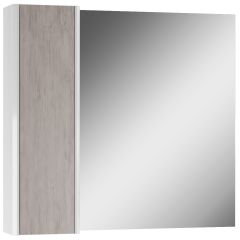 Шкаф-зеркало Uno 80 Дуб серый левый/правый Домино (DU1504HZ) в Добрянке - dobryanka.mebel24.online | фото 6