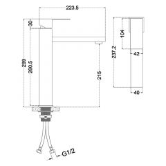 Смеситель д/ум MELANA-F610202 Cubo нерж.сталь, однорычажный, сатин, литой излив в Добрянке - dobryanka.mebel24.online | фото 3