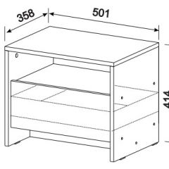 Спальный гарнитур МСП-1 (Ясень Анкор светлый) 1400 в Добрянке - dobryanka.mebel24.online | фото 6