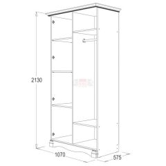 Спальный гарнитур Ольга-1Н (модульная) в Добрянке - dobryanka.mebel24.online | фото 3