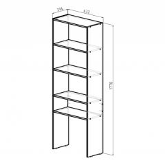 Стеллаж Элемент-1 (белый) в Добрянке - dobryanka.mebel24.online | фото 2