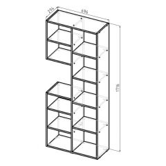 Стеллаж Элемент-2 (дуб сонома) в Добрянке - dobryanka.mebel24.online | фото 5