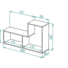 Стеллаж "Тетрис" в Добрянке - dobryanka.mebel24.online | фото 2