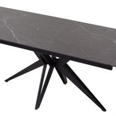 Стол FORIO 160 MATT BLACK MARBLE SOLID CERAMIC / BLACK, ®DISAUR в Добрянке - dobryanka.mebel24.online | фото 5