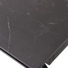 Стол FORIO 160 MATT BLACK MARBLE SOLID CERAMIC / BLACK, ®DISAUR в Добрянке - dobryanka.mebel24.online | фото 9