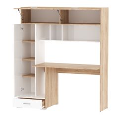 Стол компьютерный ПКС-1 (дуб сонома/белый глянец) в Добрянке - dobryanka.mebel24.online | фото 3