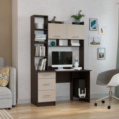 Стол компьютерный ПКС-5 Венге/Дуб белфорд в Добрянке - dobryanka.mebel24.online | фото