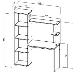 ЮНИОР-2 Стол компьютерный в Добрянке - dobryanka.mebel24.online | фото 2