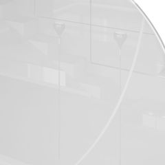 Стол стеклянный Абилин 90 ультра белое стекло / черный / черный матовый в Добрянке - dobryanka.mebel24.online | фото 4