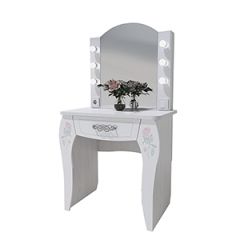 Стол туалетный Розалия №12 + ПОДСВЕТКА (лиственница белая, омела) в Добрянке - dobryanka.mebel24.online | фото