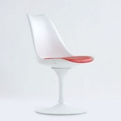 Стул Barneo N-8 Tulip style белый с красной подушкой в Добрянке - dobryanka.mebel24.online | фото 3
