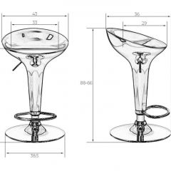 Стул барный DOBRIN BOMBA LM-1004 (серебряный металлик) в Добрянке - dobryanka.mebel24.online | фото
