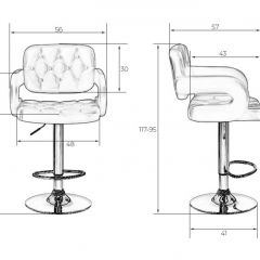 Стул барный DOBRIN TIESTO LM-3460 (коричневый) в Добрянке - dobryanka.mebel24.online | фото 3