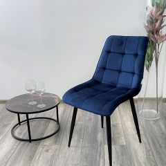 Стул CHIC BLUVEL-86 NAVY BLUE / черный каркас М-City в Добрянке - dobryanka.mebel24.online | фото 5