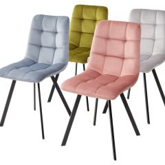 Стул CHILLI SQUARE BLUVEL-03 светло-серый, велюр / черный каркас М-City в Добрянке - dobryanka.mebel24.online | фото 8