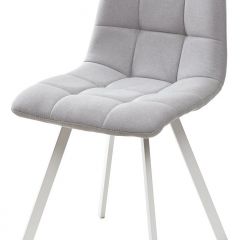 Стул CHILLI SQUARE UF860-02B серо-голубой, ткань/ белый каркас М-City в Добрянке - dobryanka.mebel24.online | фото