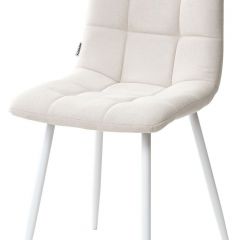 Стул CHILLI UF860-01B бежевый, ткань/белый каркас М-City в Добрянке - dobryanka.mebel24.online | фото
