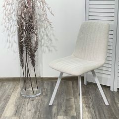 Стул ELVIS WZ2042-18 белая галька фактурный велюр / белый каркас М-City в Добрянке - dobryanka.mebel24.online | фото