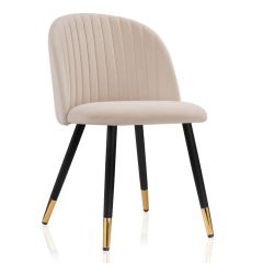 Стул на металлокаркасе Gabi beige / black / gold в Добрянке - dobryanka.mebel24.online | фото