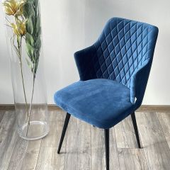 Стул HERMAN 360 град. СИНИЙ #29, велюр / черный каркас М-City в Добрянке - dobryanka.mebel24.online | фото