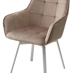 Стул MAVERICK 360 град. поворот. BLUVEL-40 BEIGE/ белый каркас, М-City в Добрянке - dobryanka.mebel24.online | фото
