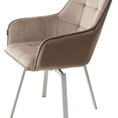 Стул MAVERICK 360 град. поворот. BLUVEL-40 BEIGE/ белый каркас, М-City в Добрянке - dobryanka.mebel24.online | фото 8