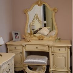 Туалетный стол + Зеркало Мона Лиза (крем) в Добрянке - dobryanka.mebel24.online | фото 6