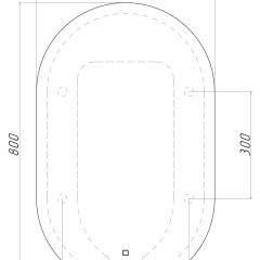 Зеркало Дакка 800х500 с подсветкой Домино (GL7036Z) в Добрянке - dobryanka.mebel24.online | фото 8