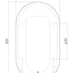 Зеркало Дакка 900х500 с подсветкой Домино (GL7037Z) в Добрянке - dobryanka.mebel24.online | фото 8