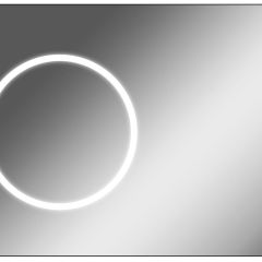 Зеркало Eclipse 100 black с подсветкой Sansa (SE1032Z) в Добрянке - dobryanka.mebel24.online | фото