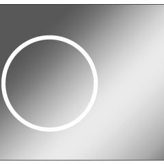 Зеркало Eclipse 90 black с подсветкой Sansa (SE1031Z) в Добрянке - dobryanka.mebel24.online | фото