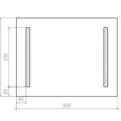 Зеркало Good Light 2-90 с подсветкой Домино (GL7015Z) в Добрянке - dobryanka.mebel24.online | фото 6