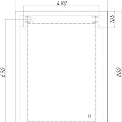 Зеркало Каракас 800х600 с подсветкой Домино (GL7042Z) в Добрянке - dobryanka.mebel24.online | фото 8