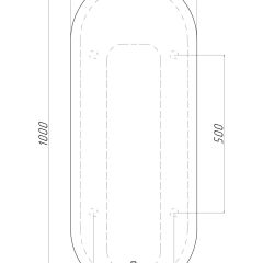 Зеркало Кито 1000х400 с подсветкой Домино (GL7047Z) в Добрянке - dobryanka.mebel24.online | фото 2