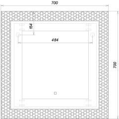 Зеркало Манила 700х700 с подсветкой Домино (GL7052Z) в Добрянке - dobryanka.mebel24.online | фото 7