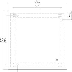 Зеркало Минск 700х700 с подсветкой Домино (GL7039Z) в Добрянке - dobryanka.mebel24.online | фото 8