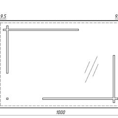 Зеркало Ray 100 black с подсветкой Sansa (SR1035Z) в Добрянке - dobryanka.mebel24.online | фото 6