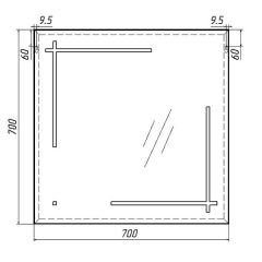 Зеркало Ray 70 black с подсветкой Sansa (SR1038Z) в Добрянке - dobryanka.mebel24.online | фото 6