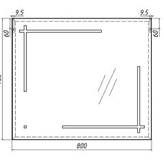 Зеркало Ray 80 black с подсветкой Sansa (SR1037Z) в Добрянке - dobryanka.mebel24.online | фото 7