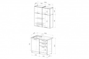 АСАЯ Кухонный гарнитур Мини 1000 мм в Добрянке - dobryanka.mebel24.online | фото 2