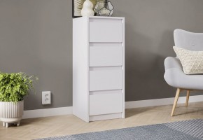 АЙДЕН КМ06-400 Комод 4 ящика (белый) в Добрянке - dobryanka.mebel24.online | фото