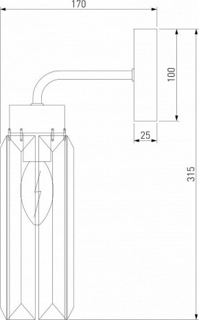 Бра Eurosvet Gilian 60163/1 никель в Добрянке - dobryanka.mebel24.online | фото 3
