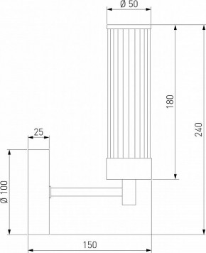 Бра Eurosvet Oriens 60166/1 латунь в Добрянке - dobryanka.mebel24.online | фото 2
