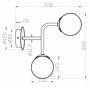 Бра Maytoni Erich MOD221-WL-02-G в Добрянке - dobryanka.mebel24.online | фото 3