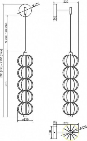 Бра Maytoni Golden Cage MOD216WL-L10G3K в Добрянке - dobryanka.mebel24.online | фото 2