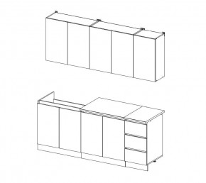 ЧЕЛСИ Кухонный гарнитур 2,0 м (Белый) в Добрянке - dobryanka.mebel24.online | фото 3