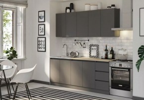 ЧЕЛСИ Кухонный гарнитур 2,0 м (Графит) в Добрянке - dobryanka.mebel24.online | фото