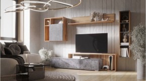 ДАЛЛАС Гостиная (модульная) цемент темный в Добрянке - dobryanka.mebel24.online | фото