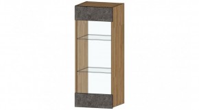 ДАЛЛАС Шкаф со стеклом (цемент темный) в Добрянке - dobryanka.mebel24.online | фото